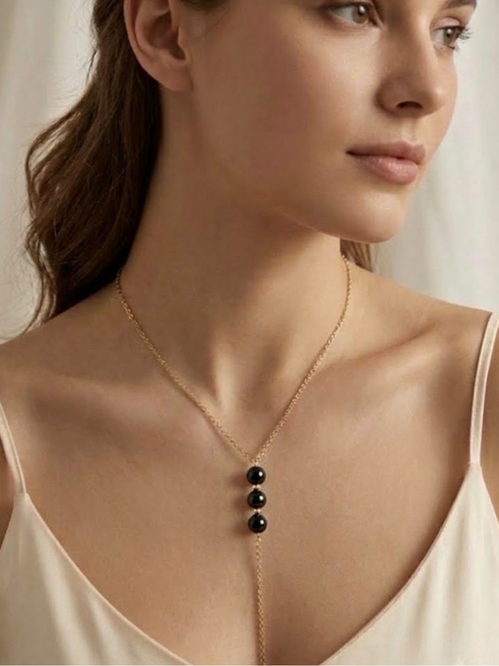 Black onyx lariat